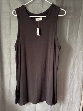 New LOU & GREY Women’s L Black Casual Shift Swing DRESS Classic Capsule LBD